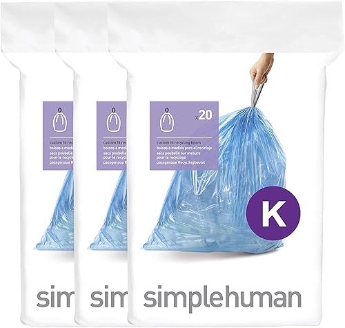 Simplehuman Code K Custom Fit Drawstring Trash Bags 35-45 Liter