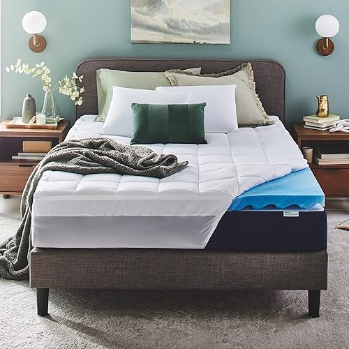 Sleep Innovations 4-Inch Dual Layer Mattress Topper