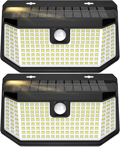 Aootek 182 LED Solar Outdoor Motion Sensor Lights
