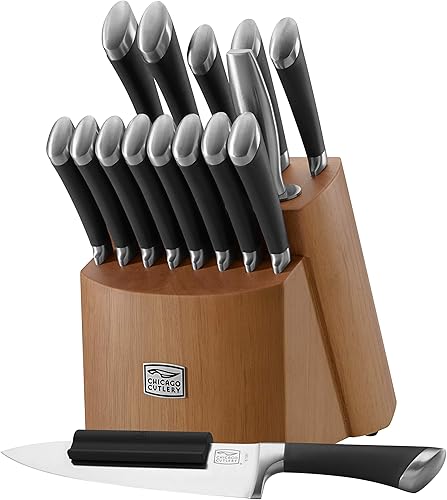Chicago Cutlery Fusion 17-Piece Forged Knife Block Set