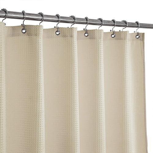 Barossa Design Waffle Weave Fabric Shower Curtain