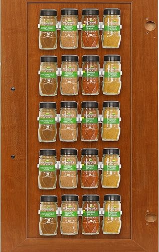 SimpleHouseware 30 Spice Gripper Clip Strips for Cabinet Door