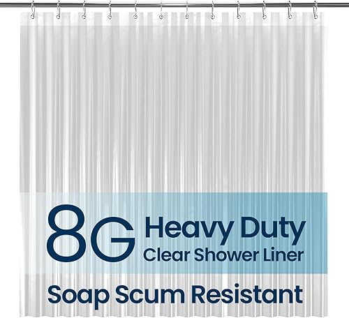 LiBa PEVA 8G Bathroom Shower Curtain Liner