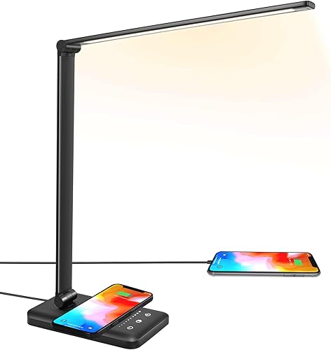 TaoTronics LED Desk Lamp with Wireless Charger