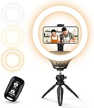 UBeesize 10-inch Ring Light with Tripod Stand
