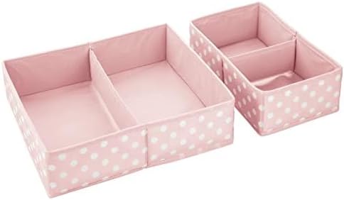 mDesign Fabric Dresser Drawer Storage Organizer 8-Piece Set