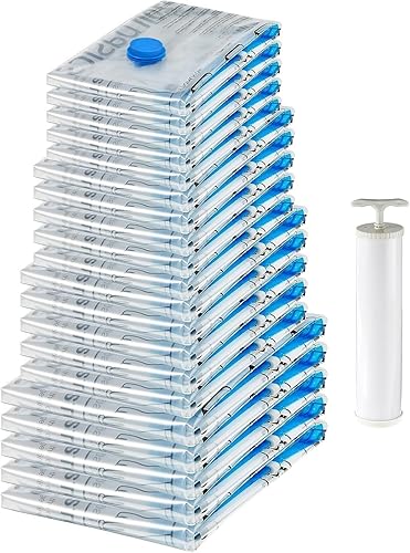 Amazon Basics Vacuum Compression Zipper Storage Bags with Hand Pump