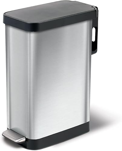 Glad Stainless Steel Step Trash Can 20 Gallon