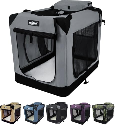 EliteField 3-Door Folding Soft Dog Crate