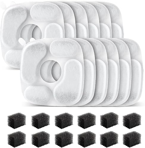 Veken 95oz/2.8L Pet Fountain with 3 Replacement Filters