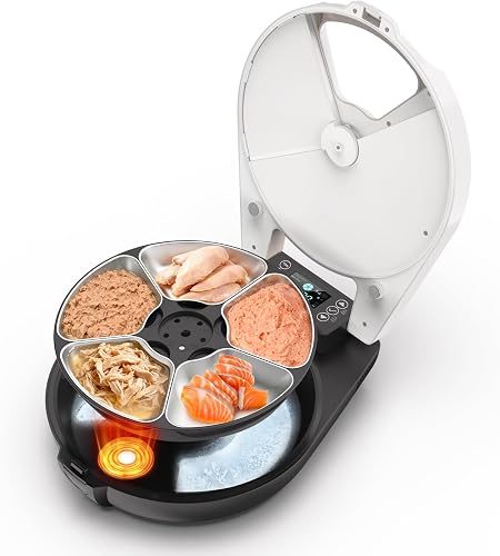 Cat Mate C500 Automatic 5-Meal Pet Feeder with Ice Packs